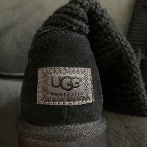 Tall Black Knit Uggs